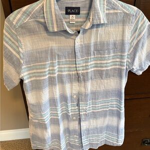 Children’s Place Boys Striped Blue Shirt